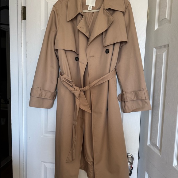 H&M Beige Trench Coat with Belt - Picture 1 of 2